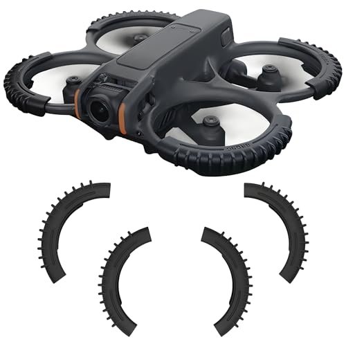 Avata 2 Propeller Guard Protector - Props Bumpers Ring Anti-Collision Silicone Protect Cover for DJI Avata 2 Drone Accessories Black