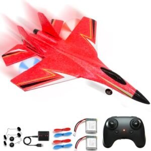 crohorizon 2CH Foam RC Plane Best RC Planes for Kids Over 12 Years Wireless Remote Control Airplane for Beginners Boys Girls Adults Red
