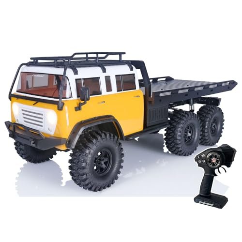 Wheelfun CROSSRC 1/10 Scale RC Flatbed Truck 6X6 Off Road All Terrain Rock Crawler Vehicle RTR 2.4Ghz JT6 Hobby Grade Model