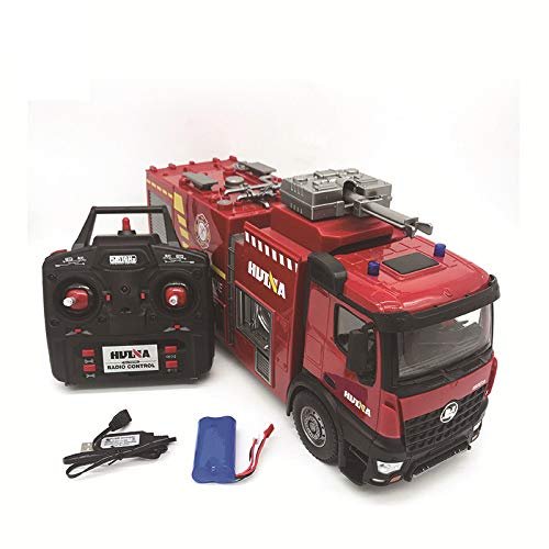 HUINA 1/14 Scale RC 2.4G 562 Box Water Sprayable Fire Truck Car Model with Light and Sound