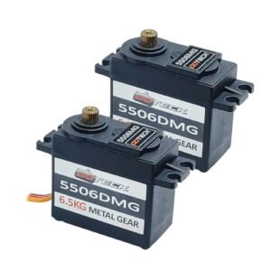 GOTECK 2PCS 6KG Full Metal Gear Digital Servo for Deep V Hull RC Boat and Other RC Models