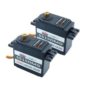 GOTECK 2PCS 15KG Full Metal Gear Digital Servo for Custom RC Boat Paint Jobs RC Car Model Boat Fixed Wing Helicopter Airplane Robot Toy