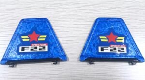 Dynam RC Plane Parts Replacement Vertical Tail Wings for F22 RTF Remote Control Airplane Blue 1 Pair