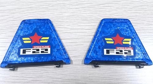 Dynam RC Plane Parts Replacement Vertical Tail Wings for F22 RTF Remote Control Airplane Blue 1 Pair