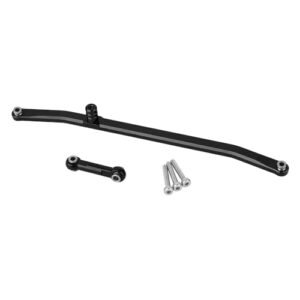 LOSI 1/18 Mini LMT 4X4 Brushed Savage Monster Truck RC Aluminum Steering Tie Rod and Drag Link Front Steering Linkages Set Upgrade Part Black