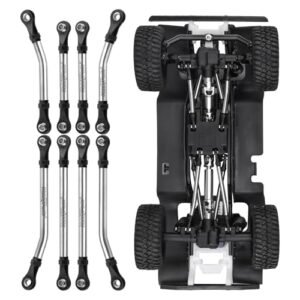 HobbyPark Stainless Steel Links for TRX4M Upgrades High Clearance Link Set Turnbuckles Compatible with Traxxas TRX 4M Bronco Defender 1 18 RC Crawler Car HBX RC Car Parts
