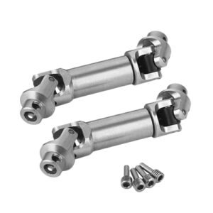 Pothyes 2PCS Stainless Steel Center Slider Driveshaft Set for LOSI Mini LMT 1/18 4X4 Brushed Monster Truck RTR LOS01026 Metal Upgrade Part Mini RC Truck 4x4