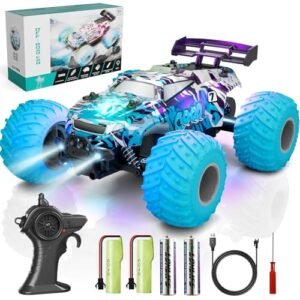 BFUNTOYS Radio Controlled Bullet RC Car 1 18 Scale Remote Control Truck for Kids and Adults 20KMH Speed 40Mins Playtime 2 4Ghz Off Road Toy with LED Lights