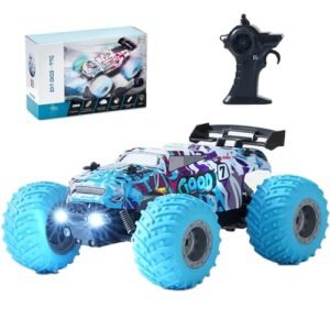 BFUNTOYS Radio Systems for RC Cars Remote Control Truck with LED Lights 20KMH Speed 40Mins Playtime 2.4Ghz for Kids and Adults