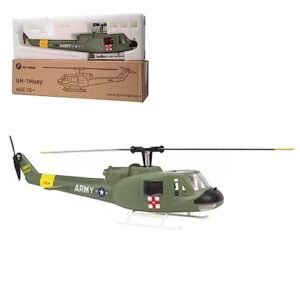 Goekhyrani Remote Control Helicopter, RC Military Helicopter 2.4G 6CH Stunt RC Fighter Aircraft Model, 470-Class RC Airplane Copter RC Flying Plane Gift for Adults Beginners-PNP Version