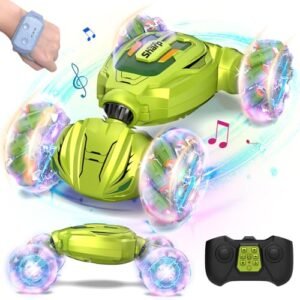 Hobby Planet RC Gesture Sensing 4WD Stunt Car with Light Music Hand Controlled 2.4GHz Remote Control Toy for Kids