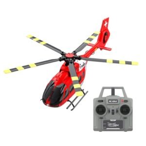LETDIYMOC C190 2.4G 6CH Slow Flying Wing RC Helicopter for Adults 1/30 Scale H145 Single Rotor Gyroscopic Flying Aircraft RTF