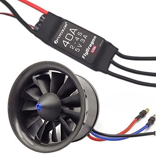 EDF 50mm 4900KV Brushless Motor Ducted Fan with 40A ESC for RC Jet Airplanes