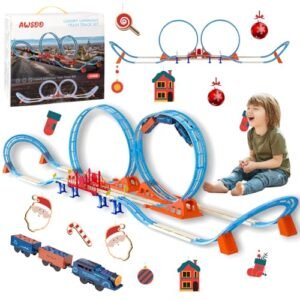 Awsoo RC Model Trains Set with 2 Loop Tracks 72 Inches for Kids Ages 3 4 5 6 7 8+ Years Old