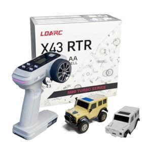 LDARC 1 43 Scale Mini RC Crawler RTR RC Rock Truck 4x4 with DIY Replaceable RC Car Body Shell for Adults Tan