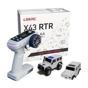 LDARC 1 43 Scale Mini RC Crawler Truck with DIY Replaceable Body Shell 2.4GHz Remote Control Car Grey