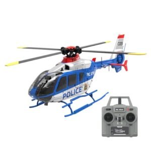 OYDL Thunder Tiger RC Helicopter C123 1/36 EC135 2.4G 6CH Single Rotor Gyroscopic Remote Control Airplane Ready to Fly