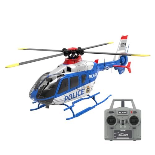 OYDL Thunder Tiger RC Helicopter C123 1/36 EC135 2.4G 6CH Single Rotor Gyroscopic Remote Control Airplane Ready to Fly