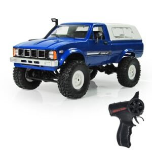 GoolRC WPL C24 1/16 Scale RC Crawler Truck 4WD All Terrain Off Road Track Design Remote Control Car with LED Light for Adults Blue