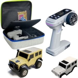 LDARC 1 43 Scale Mini RC Crawler RTR RC Rock Truck 4x4 with Organizer Bag Desert Yellow