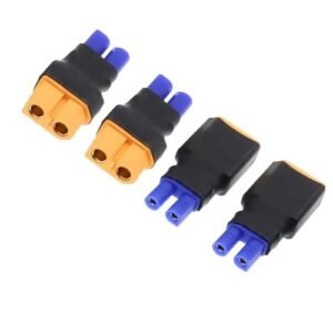 Prevent RC Car Battery Explosion with 2Pairs EC2 to XT60 Plug Male Female Adapter Connector for Safe Charging