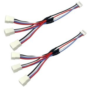 2pcs 3 in 1 Plug Adapter 11.1V 3S Lipo Battery Charging Parallel Line Cable Essential for Getting Started in RC Planes