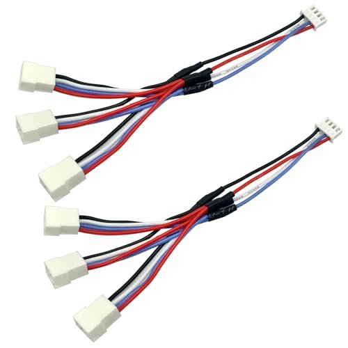 2pcs 3 in 1 Plug Adapter 11.1V 3S Lipo Battery Charging Parallel Line Cable Essential for Getting Started in RC Planes