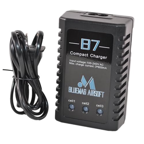 BMA B7 Compact Pro Lipo Charger for RC Car Powered by Dewalt Battery Fast Charging 2S 3S 7.4v 11.1v with 1.2M Long Cord