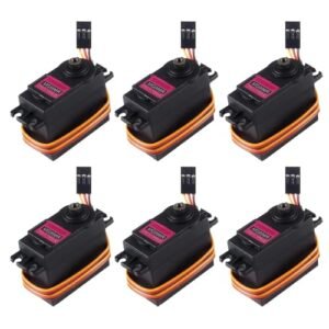 AEDIKO 6pcs MG996R Servo Motor High Speed Torque Metal Gear for Flowmaster RC Boat Smart Car Robot