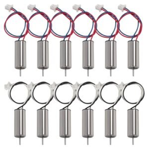 Coliao 12pcs 716 Coreless Motor 3 Sets 3.7V 7x16mm Motor 19000KV 45000 RPM Brushed Motors with JST-1.25 Connector for Micro FPV Tiny Whoop RC Quadcopter Drone Motor