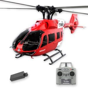 Ssccgym C190 H145 6CH Remote Control Helicopter with Laser Tag for Adults Beginners RC Heli Single Rotor 335MM Red