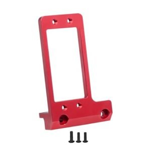 FACCNOY Aluminum Front Axle BAT Servo Mount for 1/10 RC Crawler Car Capra F9 DIY LCG Offset Portal Axle Chassis Upgrade Parts Compatible with Negative Offset RC Wheels Red