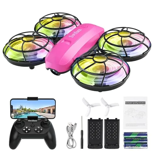Swifsen Mini Drone RC Quadcopter for Kids Beginners with Auto Hovering 3D Flips Headless Mode Easy to Fly Indoor Helicopter Toy