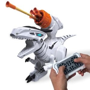 Tyco RC Jurassic Park Truck Remote Control Dinosaur Toy for Kids Interactive T Rex with Shooting Lights and Music