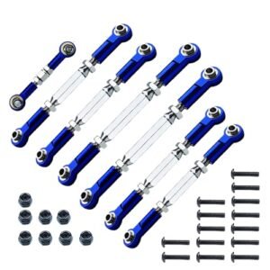 ARR RC Car Stainless Steel Adjustable Turnbuckles Camber Links Set for Traxxas Slash Rustler Stampede Hoss Bandit VXL Models