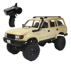 GoolRC WPL C54 1/16 Scale RC Crawler Truck with RC Road Tires 4WD All Terrain Off Road Remote Control Car for Kids and Adults Yellow