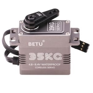 BETU 35KG Coreless Servo All Metal High Torque High Speed Full Waterproof Stainless Steel Gear 25T Metal Servo Horn 180°