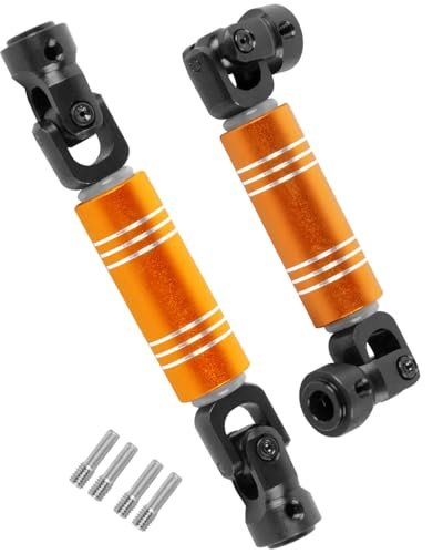 Axial SCX10 SCX10 II SCX10 III TRX4 D90 2.2 RC Crawler Tires and Wheels Universal Driveshaft Upgrade Kit Steel Aluminum Axles Gold 2PCS