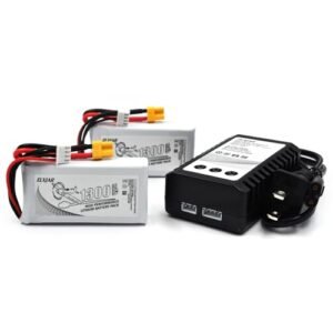 Swiwin SW120B RC Jet Engine 11.1V 1300mAh LiPo Battery Pack with XT30 Plug and B3 Charger for High Performance RC Airplanes