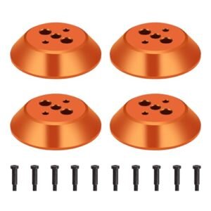 Generic Aluminum Motor Cover Cap For DJI Avata 2, Drone Accessories 4pcs, Protection Mounts Protective Cover (Orange)