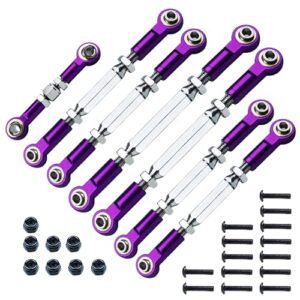 Arrowmax RC Car Stainless Steel Adjustable Turnbuckles Camber Links Set for Traxxas Slash Rustler Stampede Hoss Bandit VXL Models