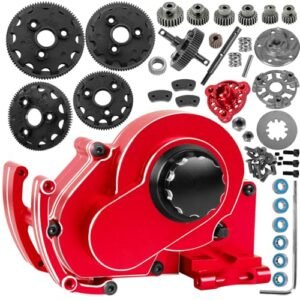 Ruckus RC Truck 2WD Aluminum Transmission Gearbox with Spur Gear Upgrade for Enhanced Durability and Performance