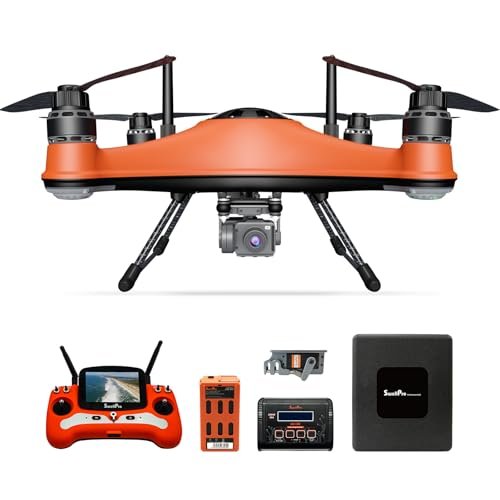 SwellPro FD3 Fisherman Fishing Drone with RC Plane Drop Mechanism 4.4LBS Payload 1.3KM Range Auto Drop Return IP67 Waterproof 4K Camera Advanced Set for Adults