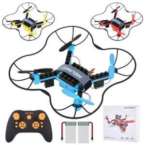 ITEFDTUTNE 3 in 1 STEM Building Remote Controller Drone Kit for Kids Ages 8 12 Featuring Different RC Scales