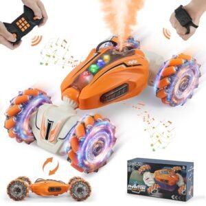 Hot Wheels RC Terrain Twister Camo Gesture Sensing Remote Control Car with Spray Function 2.4Ghz All Terrain Toy Vehicle for Kids