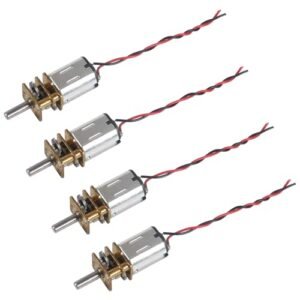 RoboTech 4PCS Mini Micro N20 Gear Motor DC 3V 6V for DIY Mini RC Car Track and Robot Toys