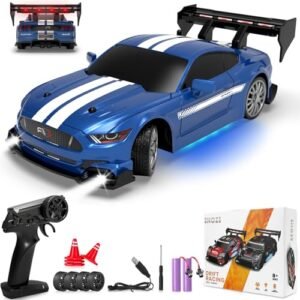 HSP 1 4 Scale RC Tires High Speed Remote Control Drift Car 2.4GHz 4WD 15km h RTR Racing Vehicle with LED Lights and Rechargeable Batteries