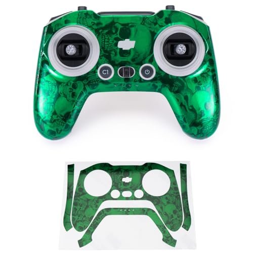 WRAPGRADE DJI FPV RC Remote Controller 3 Skin Emerald Skull Design Protector