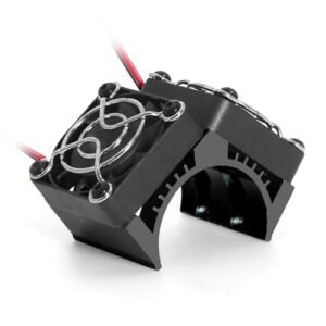 REDSPIDER Twin RC Motor Fan 40mm Side Installation for 1/7 Scale RC Cars 4074 4268 4282 Motor Brushless 40 42mm Black