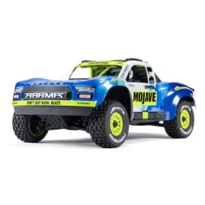 ARRMA Mojave GROM 4x4 Smart Small Scale Desert RC Truck RTR with Battery and Charger Blue White ARA2104T2